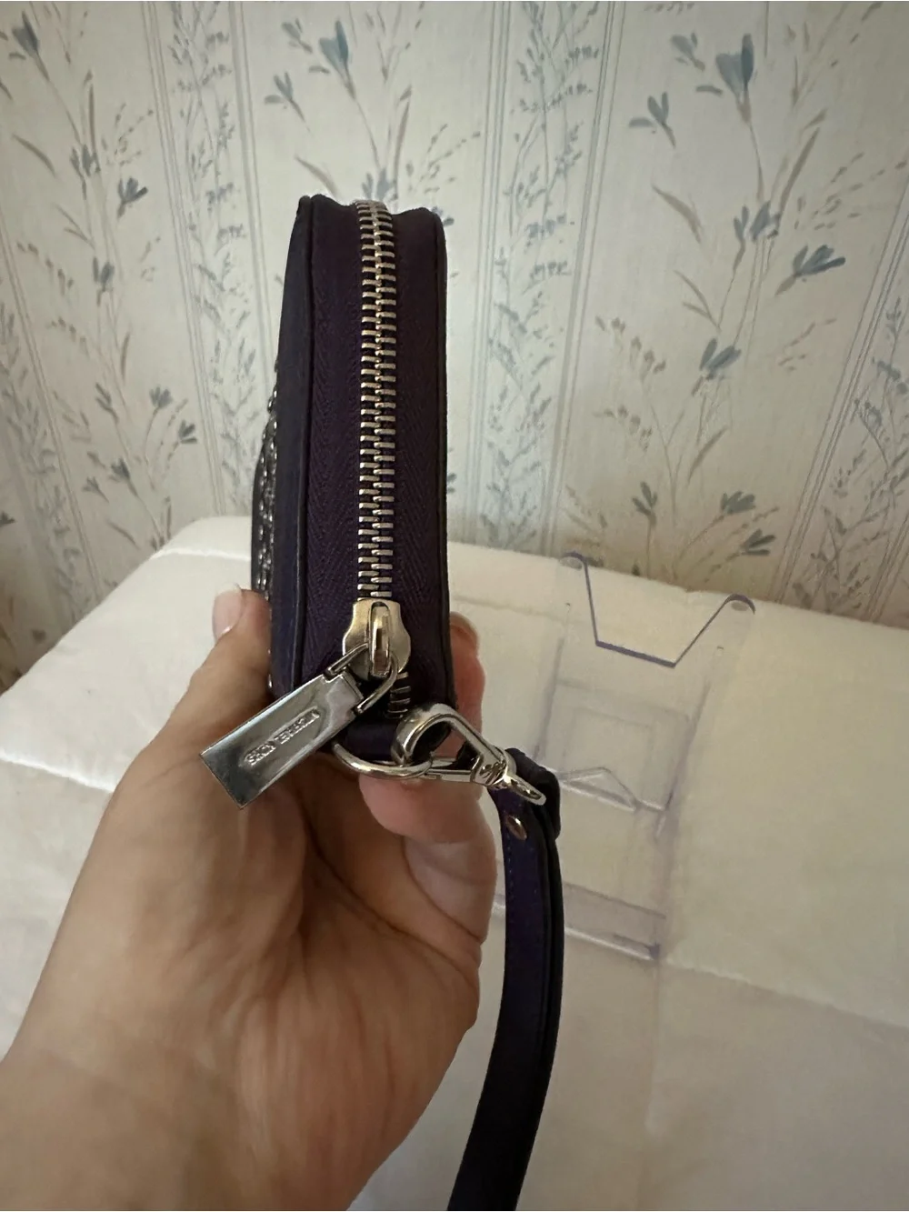 Michael Kors Plum Saffiano Studded Wallet